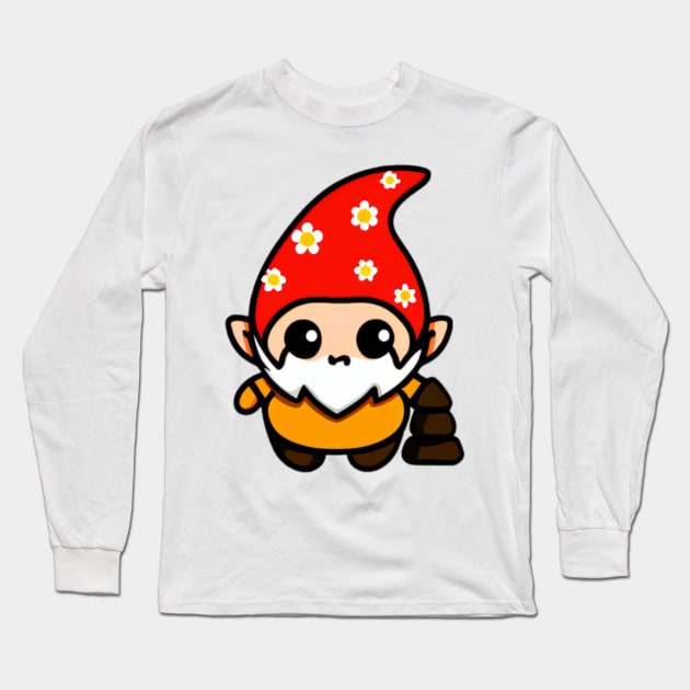 Cute Daisy Gnome Kawaii Long Sleeve T-Shirt by Shadowbyte91